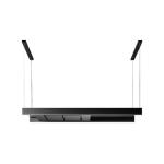 Falmec Light Is.180 C0001 Profilo Nero Sat. Nero 220-240V - 50-60Hz T50 C/Filtro Cappa Isola | Classe A | Cappa a isola in acciaio verniciato nero opaco, larghezza 180 cm, tecnologia Multi-Air, illuminazione LED