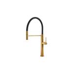 Foster Skin Sat.Gold Inox316 - 8424859 Miscelatore Lavello | monocomando, Canna girevole e doccia snodabile, Canna girevole, Base d'appoggio 50 mm