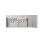 Foster Stripe 2Vsx+Sc Sft - 4503052 Lavello Incasso | Acciaio inox AISI 304 satinato, Dimensioni 1173 x 513
