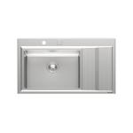 Foster Stripe 1V50 Sx+Sc Sft - 4500052 Lavello Incasso | Acciaio inox AISI 304 satinato, Dimensioni 1173 x 513