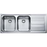 Franke LLX 621 3 1/2" WWK RHD FRL TH WOF - 101.0085.849 Lavello Incasso | 2 vasche, Gocciolatoio destro, Acciaio inox