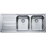 Franke LLX 621 3 1/2" WWK LHD FRL TH WOF - 101.0150.821 Lavello Incasso | 2 vasche, Acciaio inox, Piletta manuale