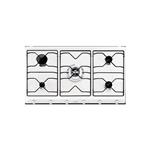 Smeg SRV596EB7 Piano cottura | Da incasso | Bianco, Da incasso, Gas