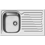 Elleci Inox Sky 400 86X50 1Vg Dx Sat  - 6ALIK400SACDX Lavello Sopratop | 2 vasche, Acciaio inox, Gocciolatoio laterale
