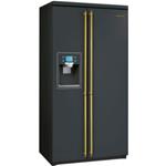 Smeg SBS800A1 Frigocongelatore | Libera installazione | Classe energetica A+ | Libera installazione, Antracite, Oro