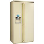 Smeg SBS800P1 Frigocongelatore | Libera installazione | Classe energetica A+ | Libera installazione, Oro, LCD