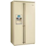 Smeg SBS800PO1 Frigocongelatore | Libera installazione | Classe energetica A+ | Libera installazione, Crema, LCD