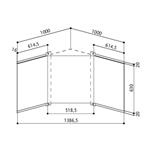 Faber KIT 3 FONDALI EGYZIA ANGOLO X - 112.0157.274 Accessorio cappa Accessori | Classe - | Set 3 fondali, Finitura acciaio, Compatibile cappe Faber