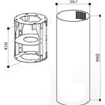 Faber KIT CAMINO+PROLUNGA D370 F990 10L - 112.0157.267 Kit camino Accessori | Classe N/A | Compatibile con cappa F990, Facile installazione, 10L