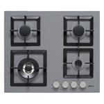 Elleci Plano 60 4F Titanium 73 - 6APMSP60173WS Piano cottura Incasso | Classe - | 4 fuochi gas, griglie smaltate, comandi frontali