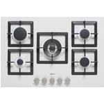 Elleci Plano 75 5F Bianco 68 - 6APGSP75168CS Piano cottura Incasso | Classe N/A | 5 zone, Finitura bianca, Resistente al calore