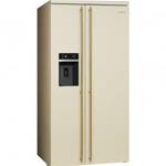 Smeg SBS8004P Frigocongelatore | Libera installazione | Classe energetica A+ | Libera installazione, Porta americana, Crema