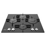 Hotpoint FTGHG 641 D/HA(BK) Piano cottura Incasso | Classe N/A | 4 fuochi a gas, accensione elettronica, sicurezza gas