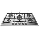 Hotpoint-Ariston PCN 752 T/IX/HA Piano cottura a gas Incasso | Classe - | 5 fuochi gas, accensione elettronica, griglie smaltate