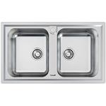 Foster Elettra 2V B8 Inox - 5886060 Lavello Sopratop | Acciaio inox AISI 304 satinato, Dimensioni 860 x 500