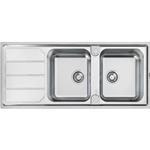 Foster Elettra 2Vdx+Sc B8 Inox - 5812061 Lavello Sopratop | Acciaio inox AISI 304 satinato, Piletta 3½, Possibilità di fori aggiuntivi, 2 vasche