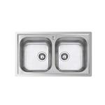 Foster Fm 2V 86X50 Inox - 1974060 Lavello Sopratop | Acciaio inox AISI 304 satinato, Dimensioni 860 x 500