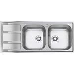 Foster Fm 2V.Dx+Sc. Inox - 1972061 Lavello Sopratop | Acciaio inox AISI 304 satinato, Dimensioni 860 x 500