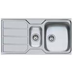 Foster S1000 1,5Vl Dx+Sc.F.3,5" - 1197161 Lavello Sopratop | Acciaio inox AISI 304 satinato, Dimensioni 860 x 500
