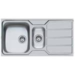 Foster S1000 1,5Vl Sx+Sc.F.3,5" - 1197162 Lavello Sopratop | Acciaio inox AISI 304 satinato, Dimensioni 860 x 500