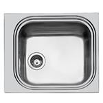 Foster Bigbowl 1Vsx F/Rub.Dx Bbr - 1511002 Lavello Sopratop | Acciaio inox AISI 304 satinato, Dimensioni 590 x 500