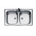 Foster S1000 Inox 2V S/V.L.F.3,5" - 1886160 Lavello Sopratop | Acciaio inox AISI 304 satinato, Dimensioni 790 x 500