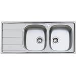 Foster S1000 Inox 2Vl Dx+Sc F.3.5" - 1812161 Lavello Sopratop | Acciaio inox AISI 304 satinato, Dimensioni 860 x 500