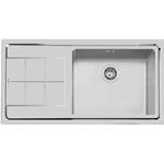 Foster Ke 1V50 Dx+Sc S/Ft Tpr - 2263051 Lavello Sovrapposto | Acciaio inox AISI 304 satinato, Dimensioni 983 x 513