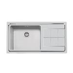 Foster Ke 1V50 Sx+Sc S/Ft Tpr - 2263052 Lavello Sovrapposto | Acciaio inox AISI 304 satinato, Dimensioni 983 x 513