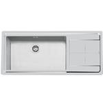 Foster Ke 1V71 Sx+Sc S/Ft Tpr Inox - 2211052 Lavello Incasso semifilo | Acciaio inox AISI 304 satinato, Dimensioni 983 x 513