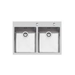 Foster Ke 2V.34X40 Tpr Q4 Inox - 2279050 Lavello Incasso | Acciaio inox AISI 304 satinato, Dimensioni 560 x 520