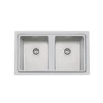 Foster Ke 2V.Vert.S/Ft Tpr Inox - 2283050 Lavello Sovrapposto | Acciaio inox AISI 304 satinato, Dimensioni 873 x 513