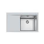 Foster Master 1Vdx 45 Tpr Ft - 1250051 Lavello Incasso | Acciaio inox AISI 304 satinato, Dimensioni 860 x 520
