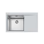 Foster Master 1Vsx 45 Tpr Ft - 1250052 Lavello Incasso | Acciaio inox AISI 304 satinato, Dimensioni 860 x 520