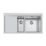 Foster Master 2Vdx 34+18 Ft Tpr - 1251051 Lavello Incasso | Acciaio inox AISI 304 satinato, Dimensioni 860 x 520