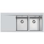 Foster Master 2Vdx Da 34 Ft Tpr - 1252051 Lavello Incasso | Acciaio inox AISI 304 satinato, Dimensioni 860 x 520