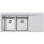 Foster Master 2Vsx Da 34 Ft Tpr - 1252052 Lavello Incasso | Acciaio inox AISI 304 satinato, Dimensioni 860 x 520
