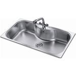 Foster Uragano 1V.Spazzol.Inox - 1555600 Lavello Incasso | Acciaio inox, 1 vasca, Finitura spazzolata