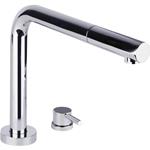 Foster Arsenio Docc.Cromo - 8471000 Miscelatore Lavello | monocomando, Canna girevole, Base d'appoggio 52 mm, Acciaio inox
