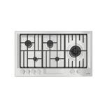 Foster 5F Fl B8 Inox - 7201032 Piano cottura a gas Incasso | Acciaio inox AISI 304 satinato, Griglie in ghisa, coprispartifiamma smaltati, Accensione elettrica