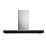Falmec Lumina Nrs Parete/Wall 90 C0001 Vetro Nero Cono Inox 220-240V 50-60Hz T80 S/Filtro Cappa Parete | Classe A+ | Aspirazione perimetrale, Vetro nero, Illuminazione LED