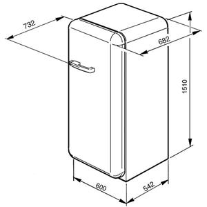 Smeg CVB20LP Congelatore | Congelatore verticale | Classe energetica A+ | 170 L, 20 kg/24h, SN-ST