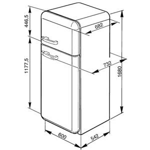 Smeg FAB30AZS7 Frigocongelatore | Libera installazione | Starfish, 39 dB, 3