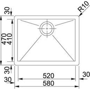 Franke PLANAR PPX 210-58 3 1/2 - 127.0198.245 Lavello Incasso