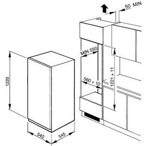 Smeg FR2052P Frigocongelatore | Da incasso | Classe energetica A++ | 202 L, Da incasso, 36 dB