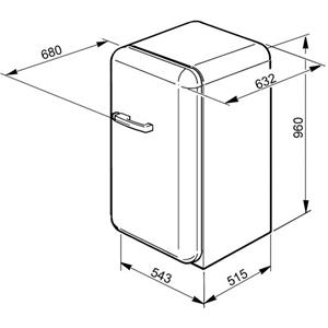 Smeg FAB10RB Frigocongelatore | Libera installazione | Classe energetica A+ | 114 L, Libera installazione, 37 dB