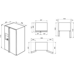 Smeg SBS8003P Frigocongelatore | Libera installazione