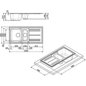 Smeg LZ102AL Lavello | Incasso