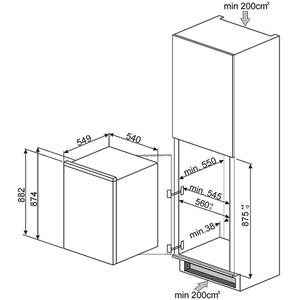 Smeg S3L090P Frigorifero | Incasso