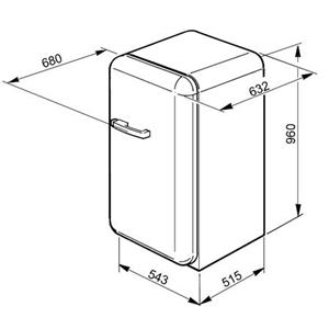 Smeg FAB10RR Frigocongelatore | Libera installazione | Classe energetica A+ | 114 L, Libera installazione, 37 dB